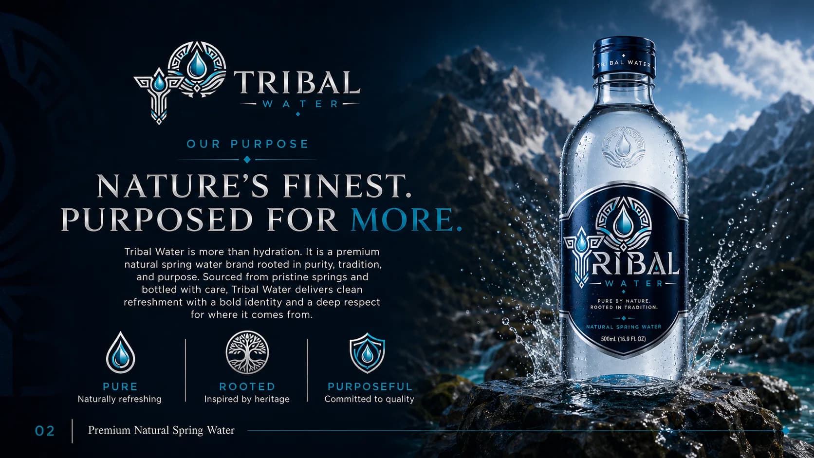 Tribal Water approved source-story brand artwork